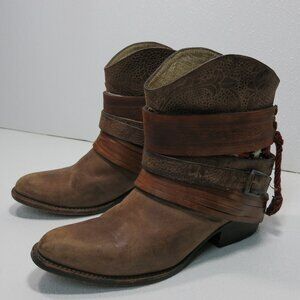 Freebird by Steven Nubuck Oil Tanned Nubuck Leather Booties Women's Boots Sz 7